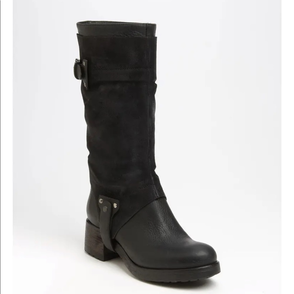 Very Wang 'Essie' Boot Moto style leather Boot